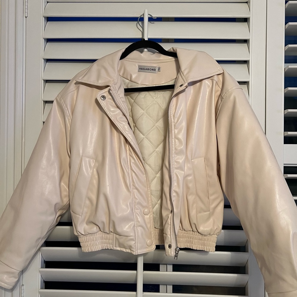 Vagabond Faux Leather Bomber Jacket